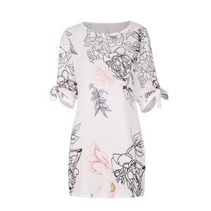 Adorable white, light pink floral dress